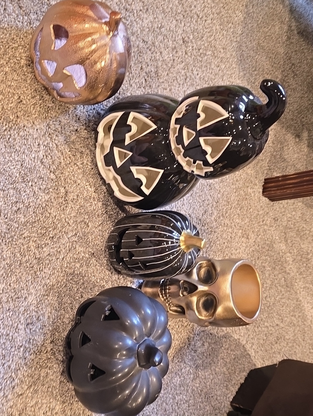 Halloween Light Up Cetamics And Candle Holders